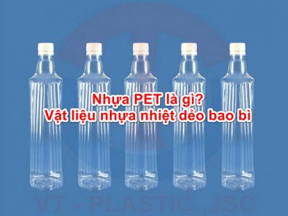 Chai nhựa sử dụng nguyên liệu PET